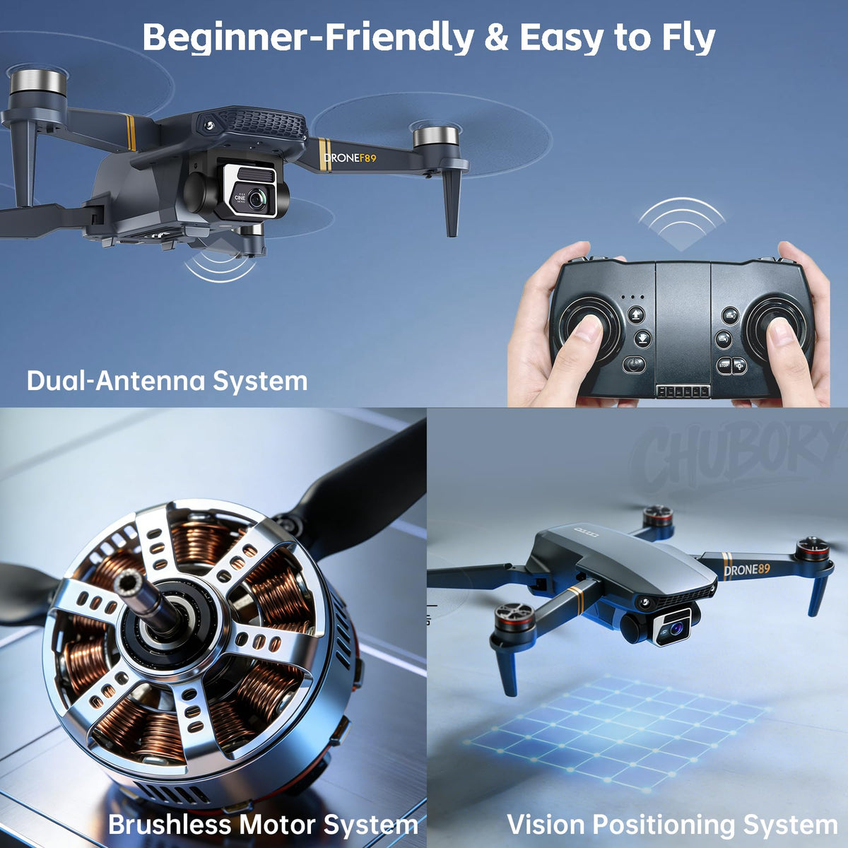 4K Camera Drone with 3 Batteries F164007