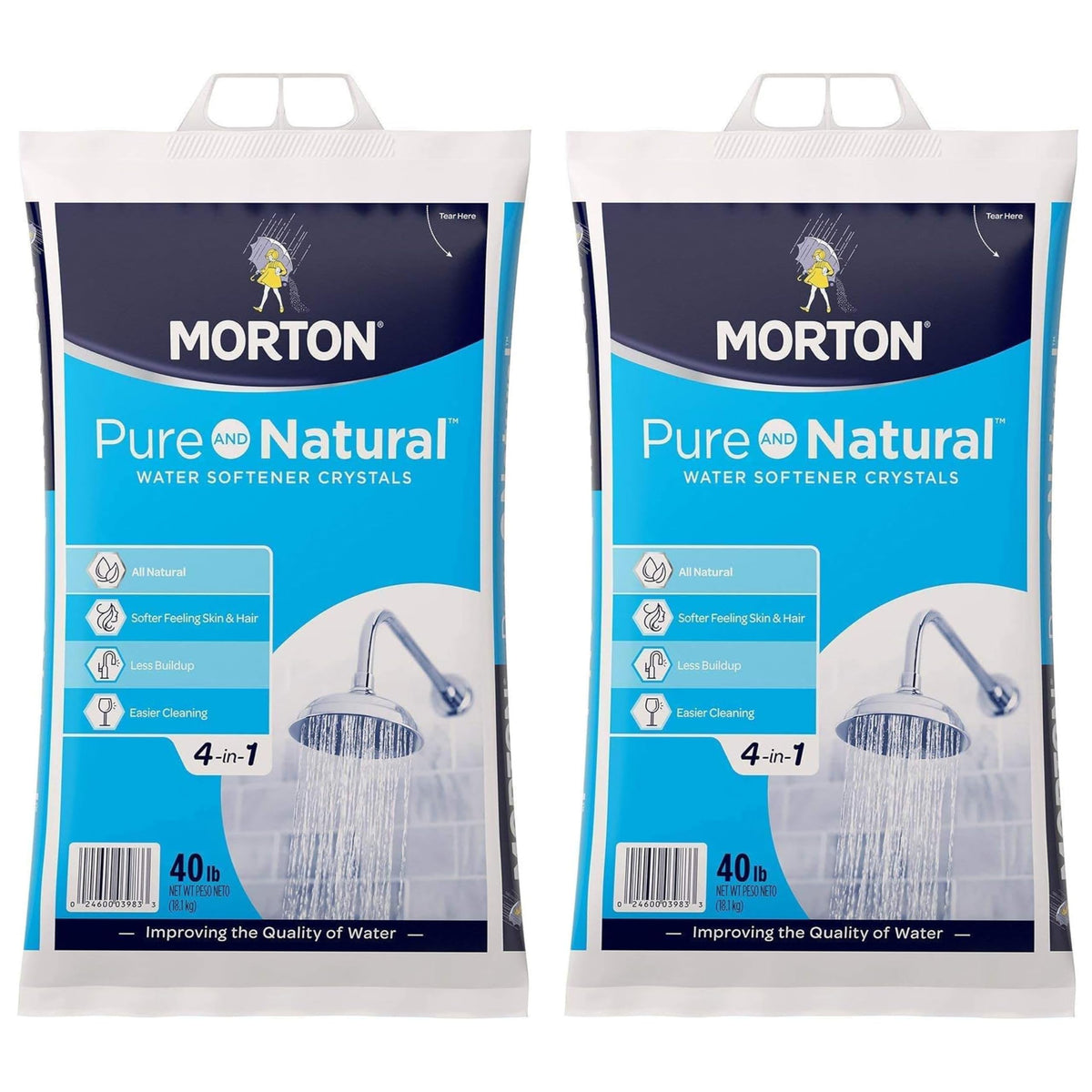 Water Softener Salt Crystals 40 lb Bag 2 Pack M902