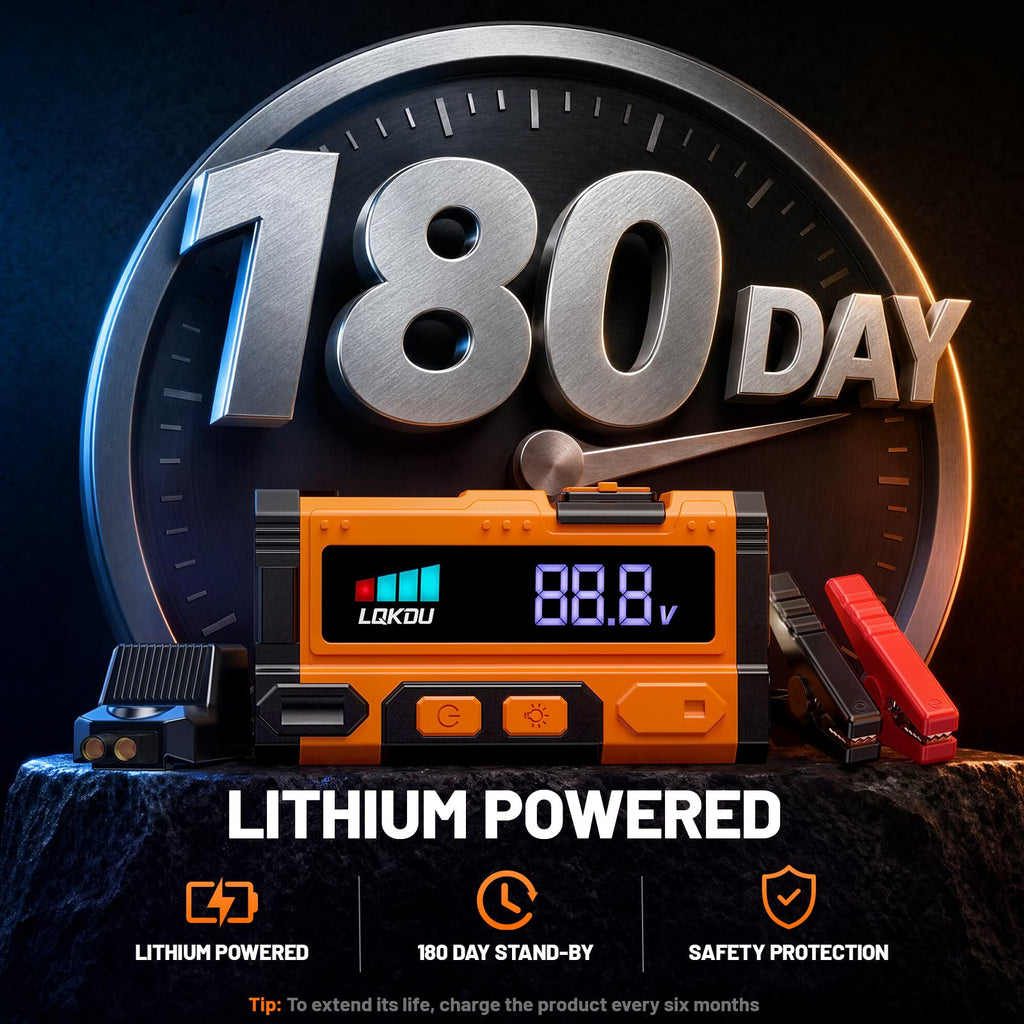 5000A 12V Portable Lithium Jump Starter E3865