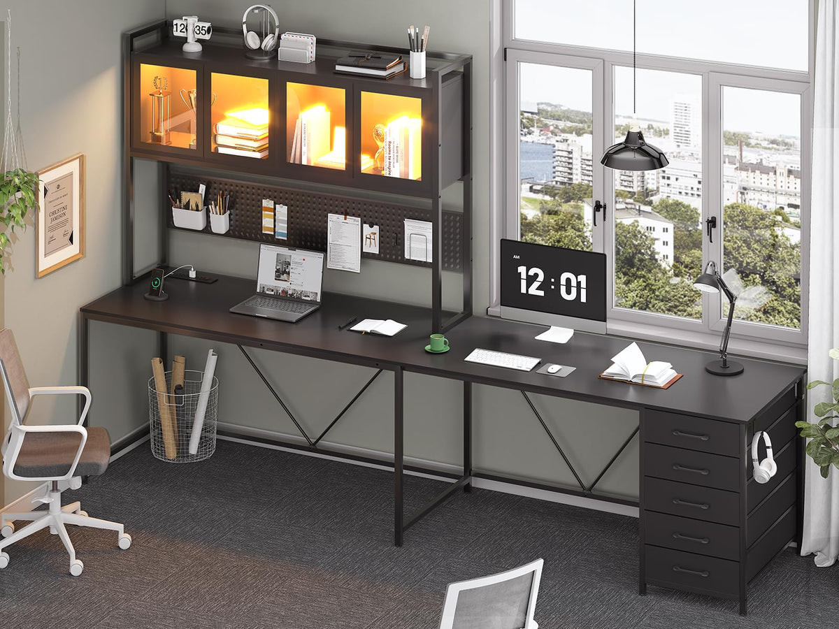 L Shaped Gaming Corner Desk with Drawers R780454