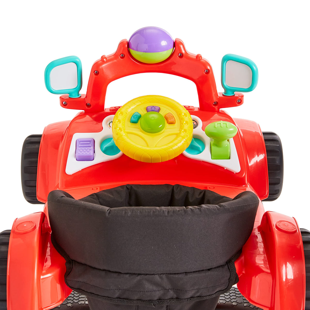 2-in-1 Baby Push Walker with Wheels, Seated or Walk-Behind, Racer Red L980577