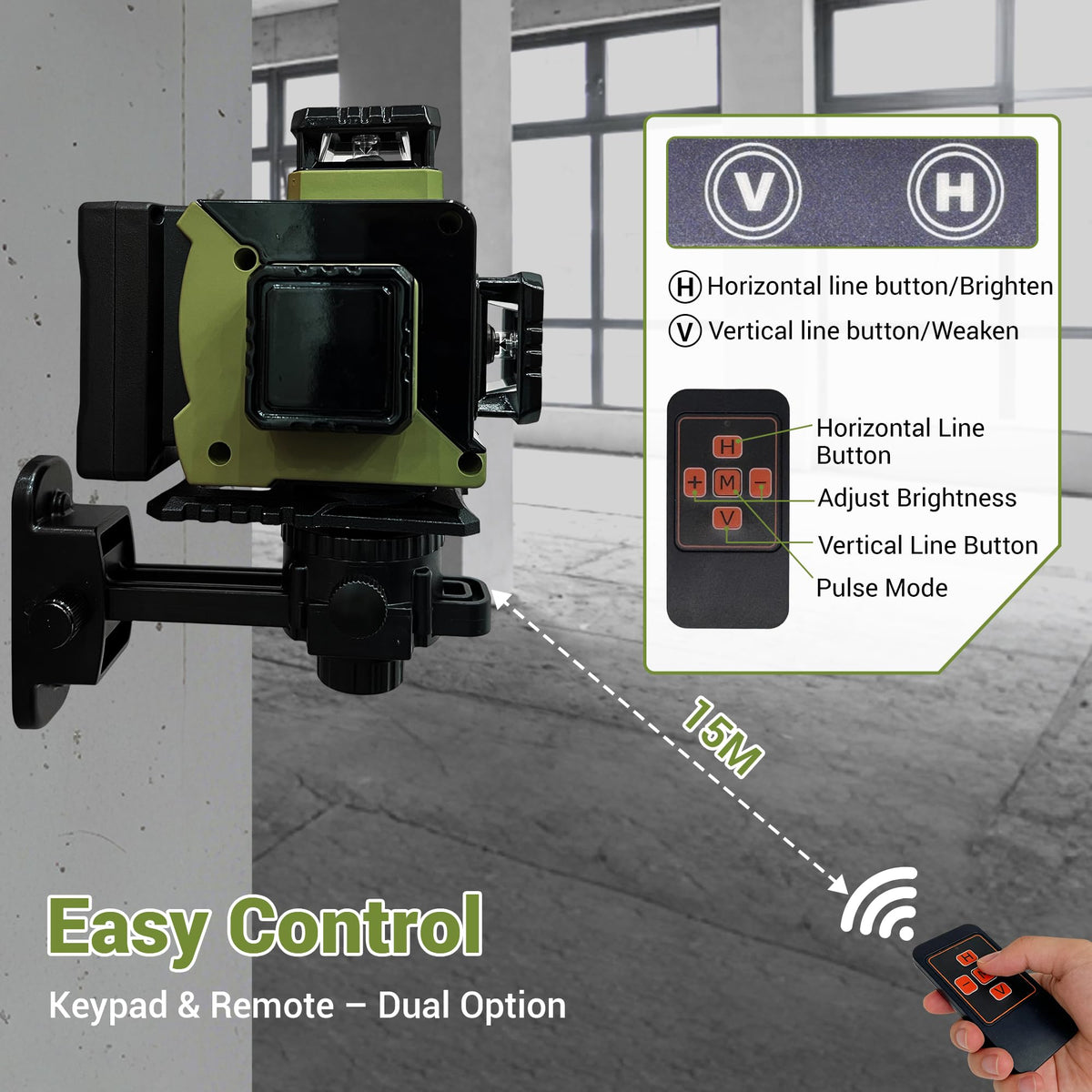 360 Self Leveling Green Laser Level with Magnetic Stand W332735