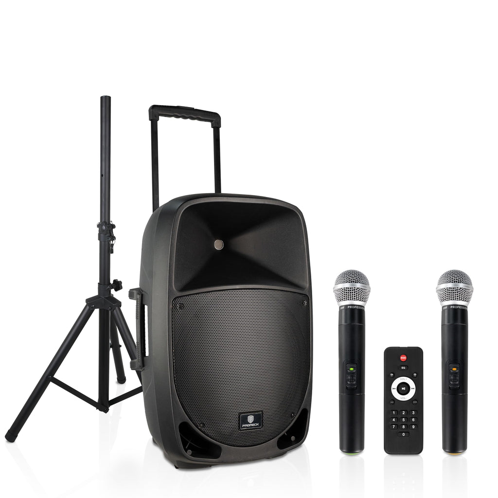 1600W 2-Way Rechargeable Powered PA Speaker System with Bluetooth R158554