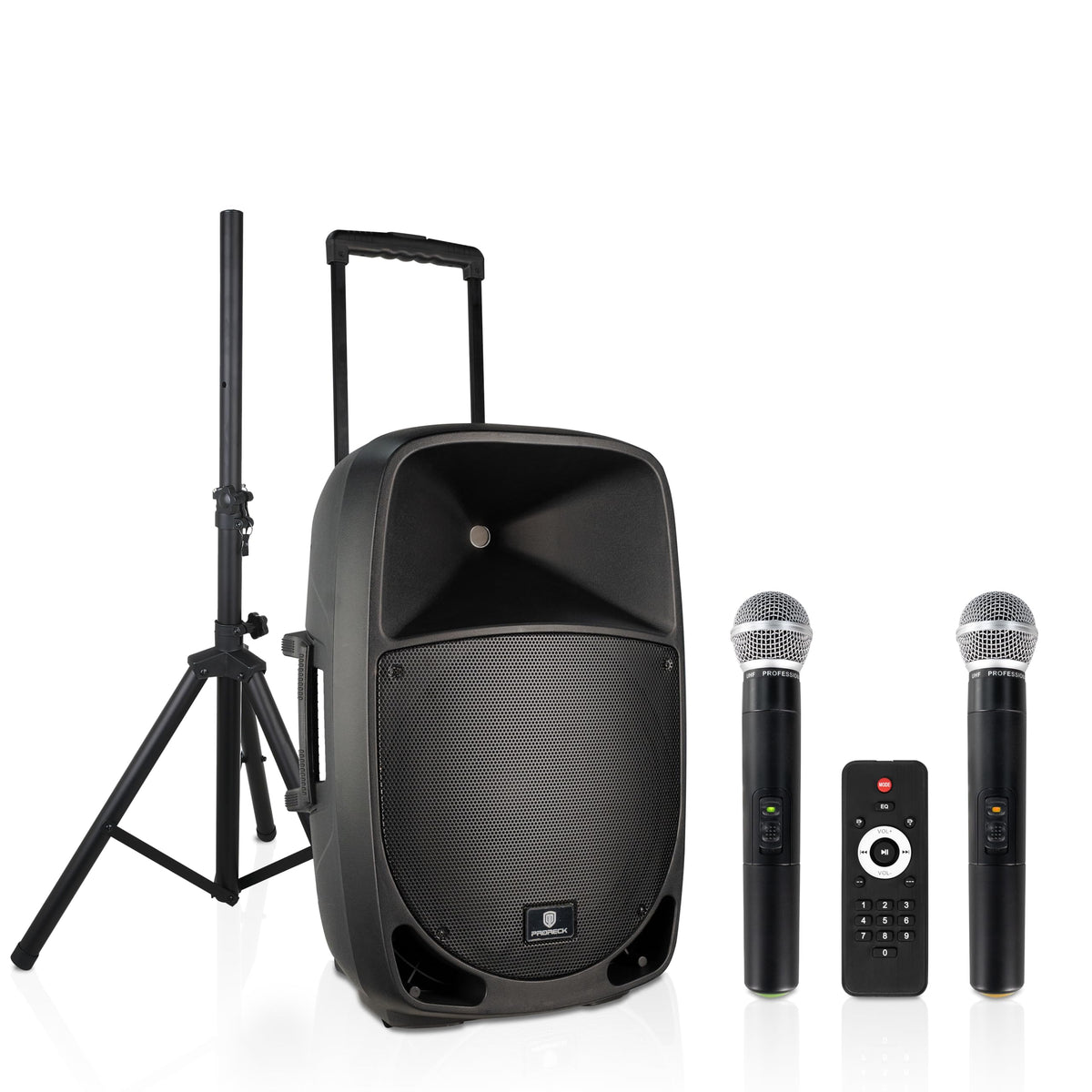1600W 2-Way Rechargeable Powered PA Speaker System with Bluetooth R158554