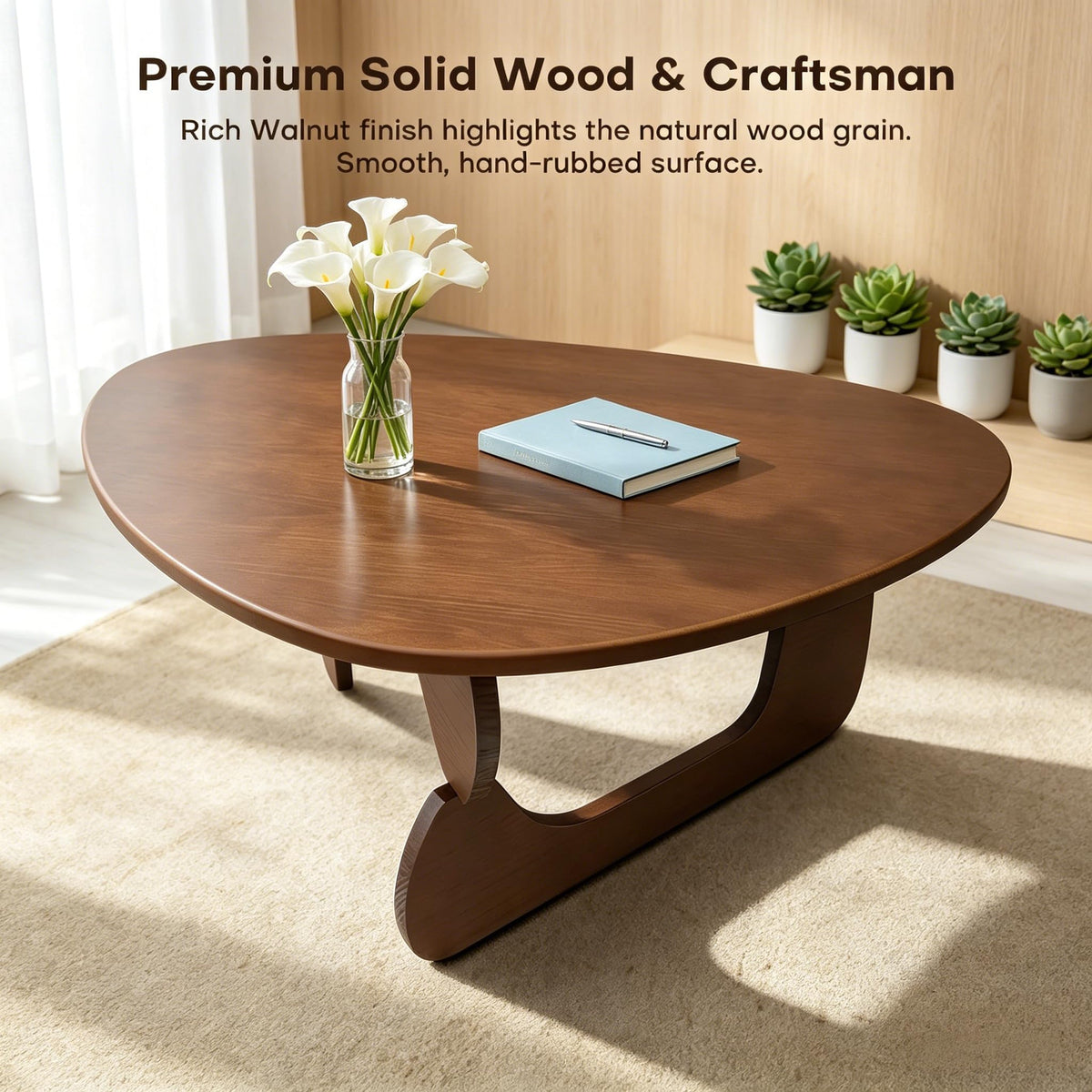 Solid Wood Triangle Coffee Table N953