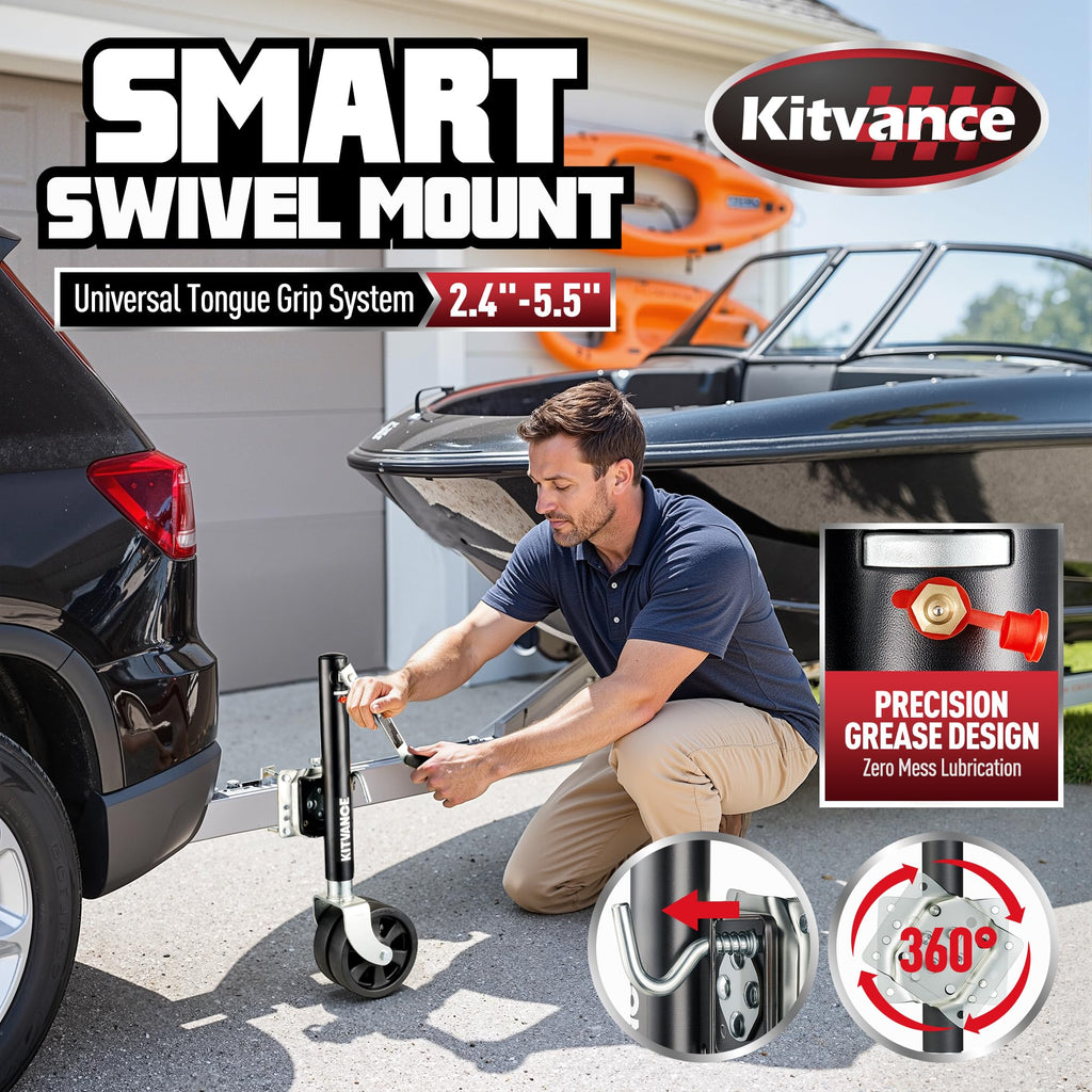 2000 lbs Boat Trailer Jack with 8" Dual Wheels S857