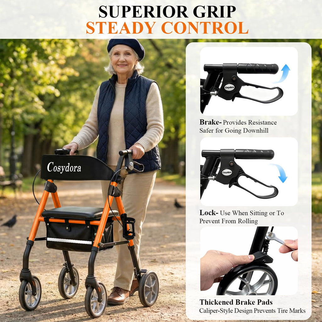 Ultra Lightweight Rollator Walker with Seat I9743