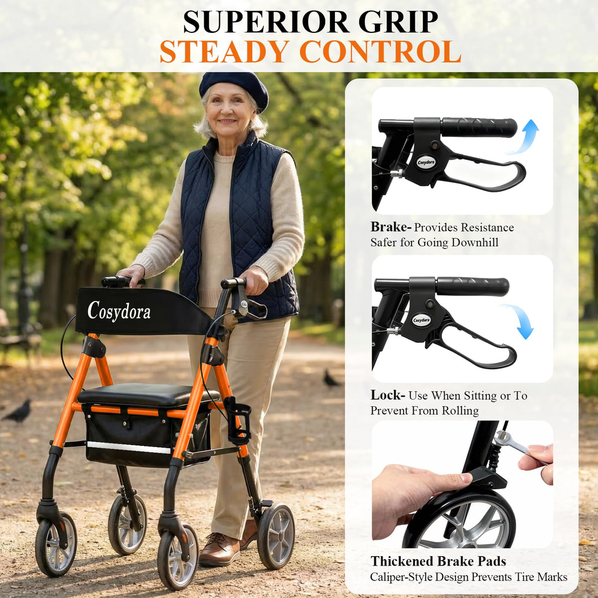 Ultra Lightweight Rollator Walker with Seat I9743