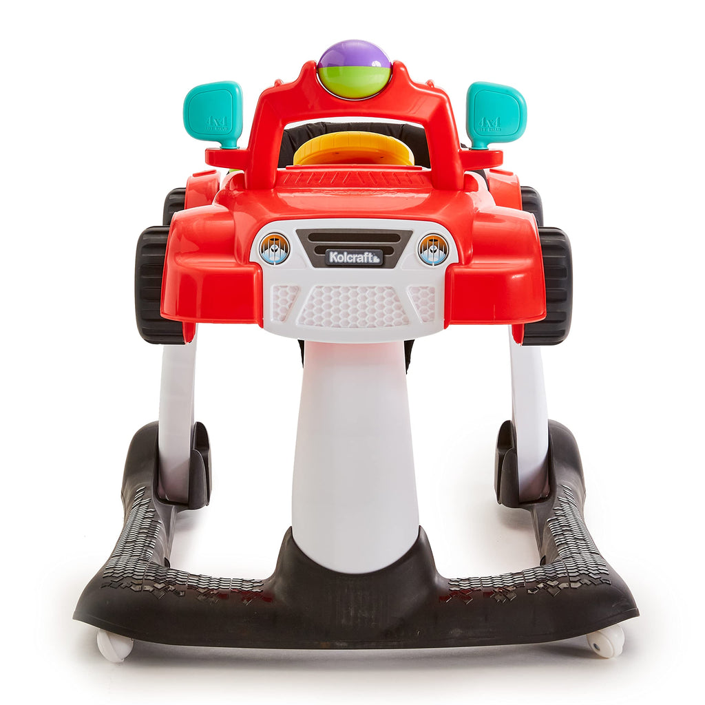 2-in-1 Baby Push Walker with Wheels, Seated or Walk-Behind, Racer Red L980577