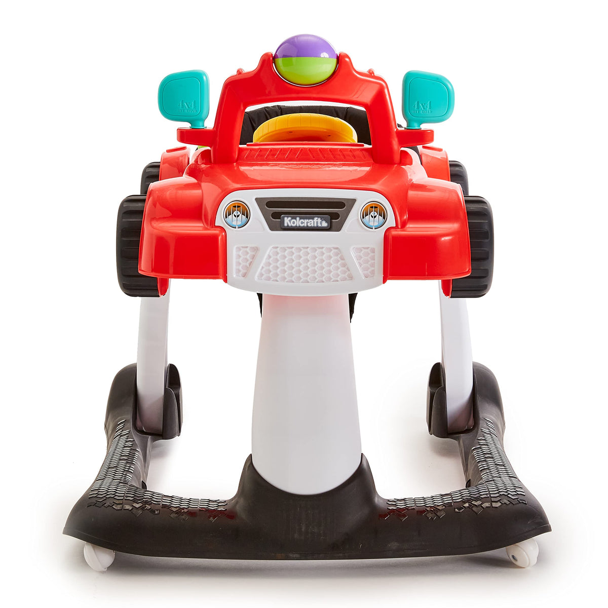 2-in-1 Baby Push Walker with Wheels, Seated or Walk-Behind, Racer Red L980577