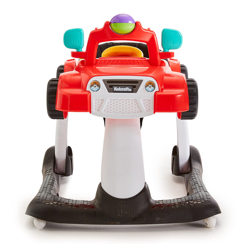 2-in-1 Baby Push Walker with Wheels, Seated or Walk-Behind, Racer Red L980577