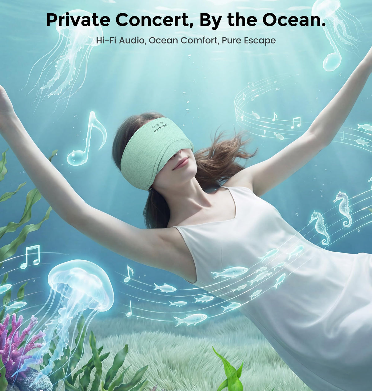 Sleep Mask Bluetooth Wireless Music Eye Mask F30434