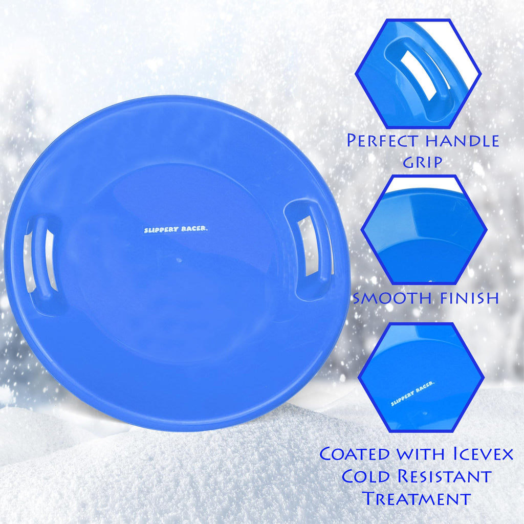 Heavy-Duty Plastic Snow Sled with Handles U778398