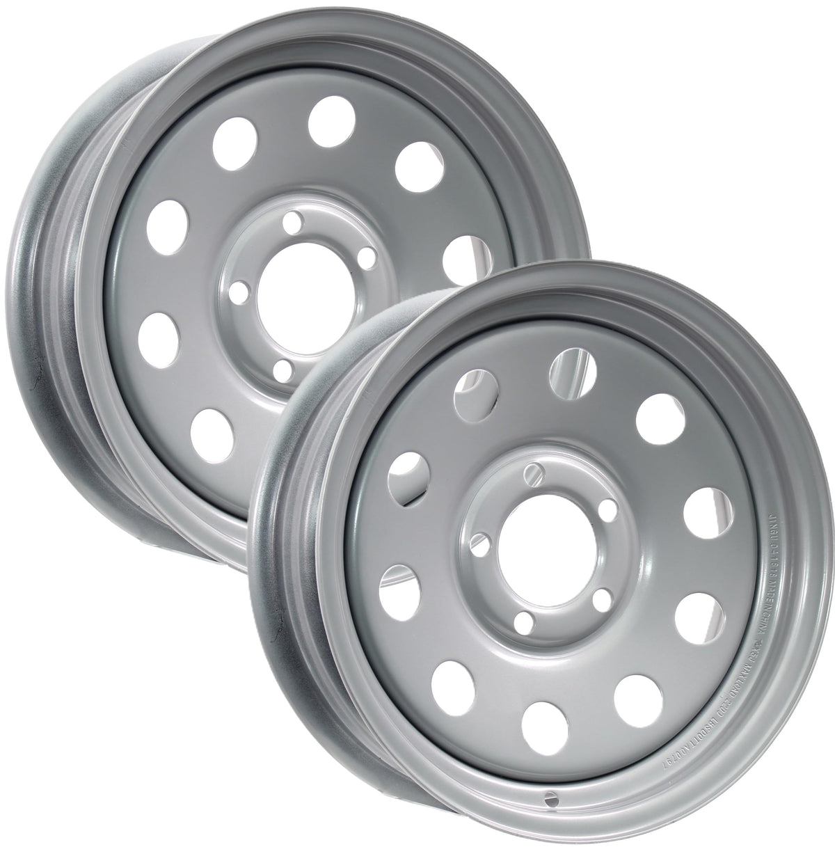 15 Inch 5 Lug Silver Trailer Wheel O420