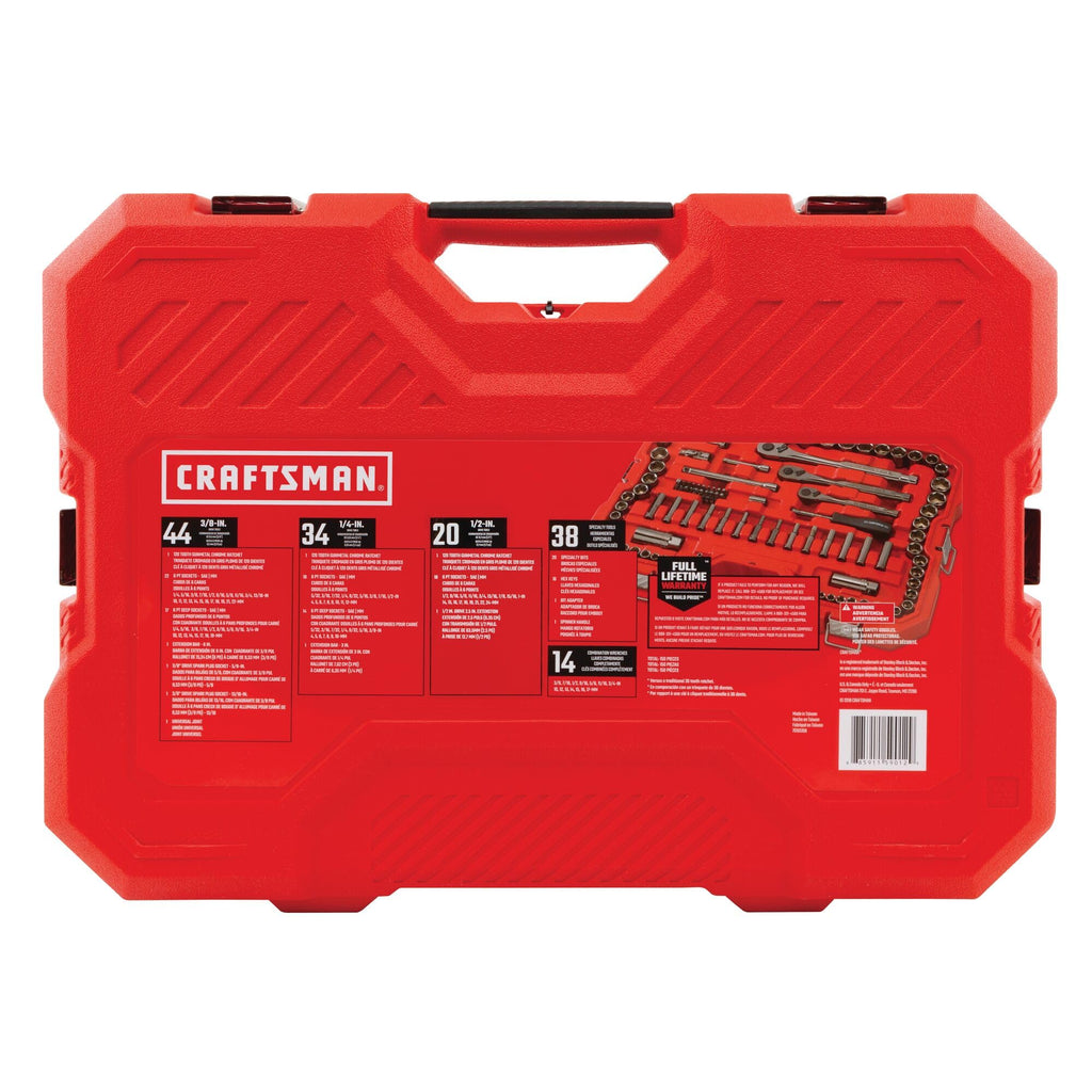 1/4" & 3/8" & 1/2" Drive SAE/Metric 150 Piece Mechanics Tool Set V7757