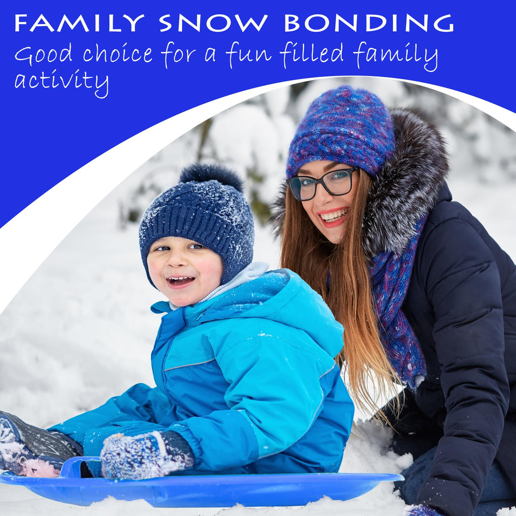 Heavy-Duty Plastic Snow Sled with Handles U778398