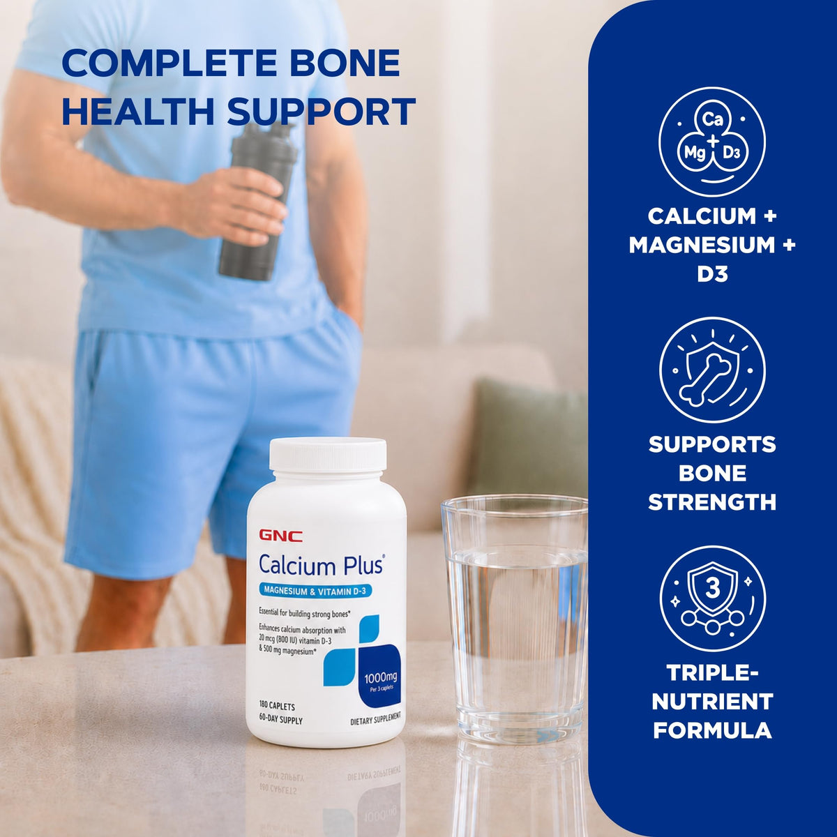 Calcium Plus Magnesium & Vitamin D-3 1000mg 180 Count K820885