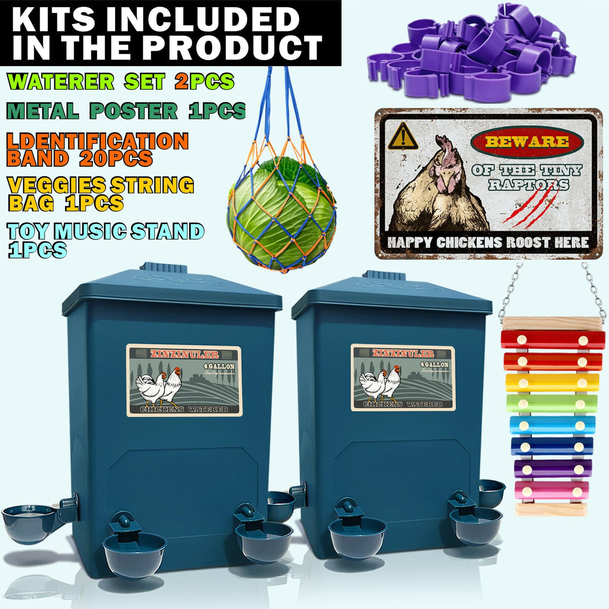 6 Gallon Chicken Waterer 2-Pack A797123