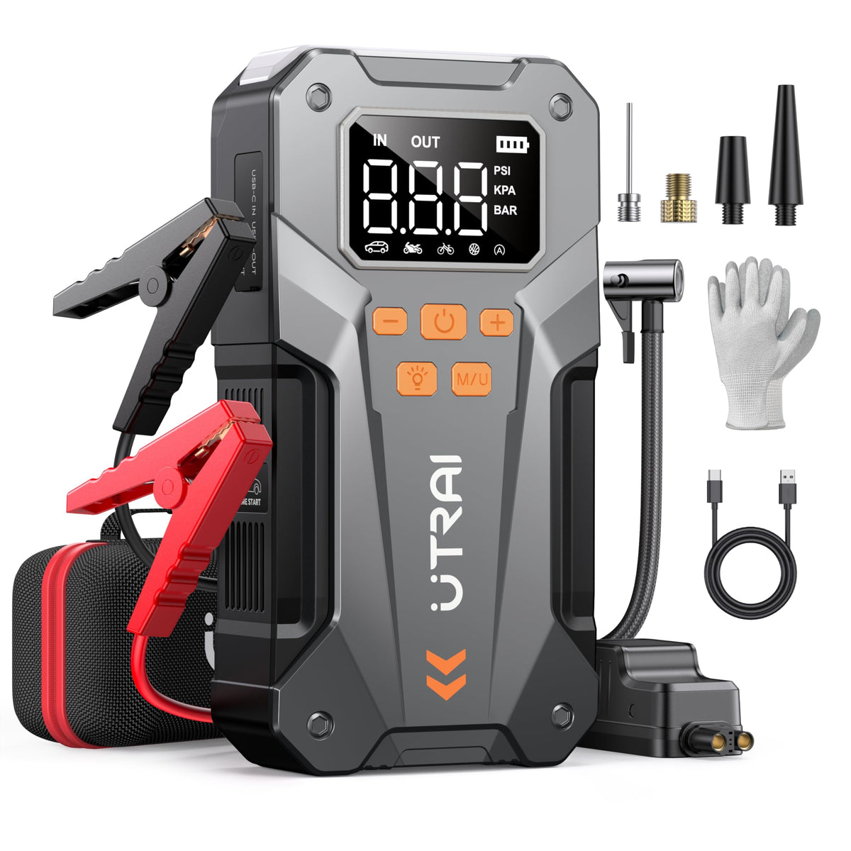 12V Jump Starter with Air Compressor Q3810