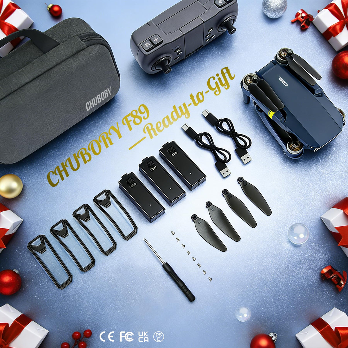 4K Camera Drone with 3 Batteries F164007