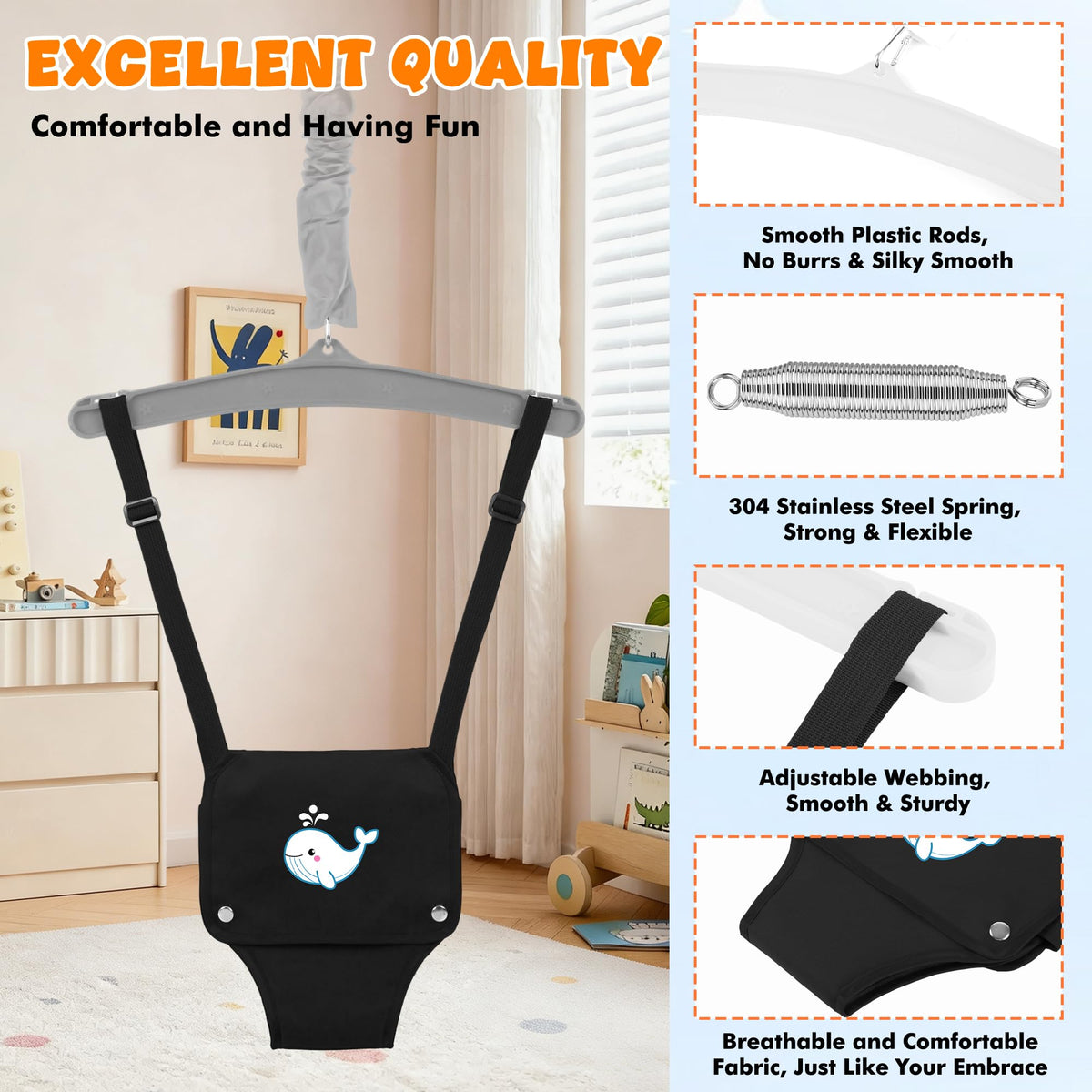 Foldable Baby Jumpers and Bouncers with Yoga Mat R8540