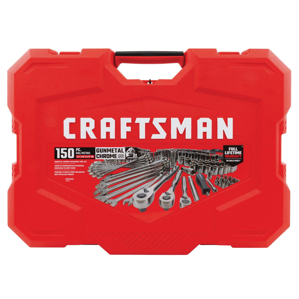 1/4" & 3/8" & 1/2" Drive SAE/Metric 150 Piece Mechanics Tool Set V7757
