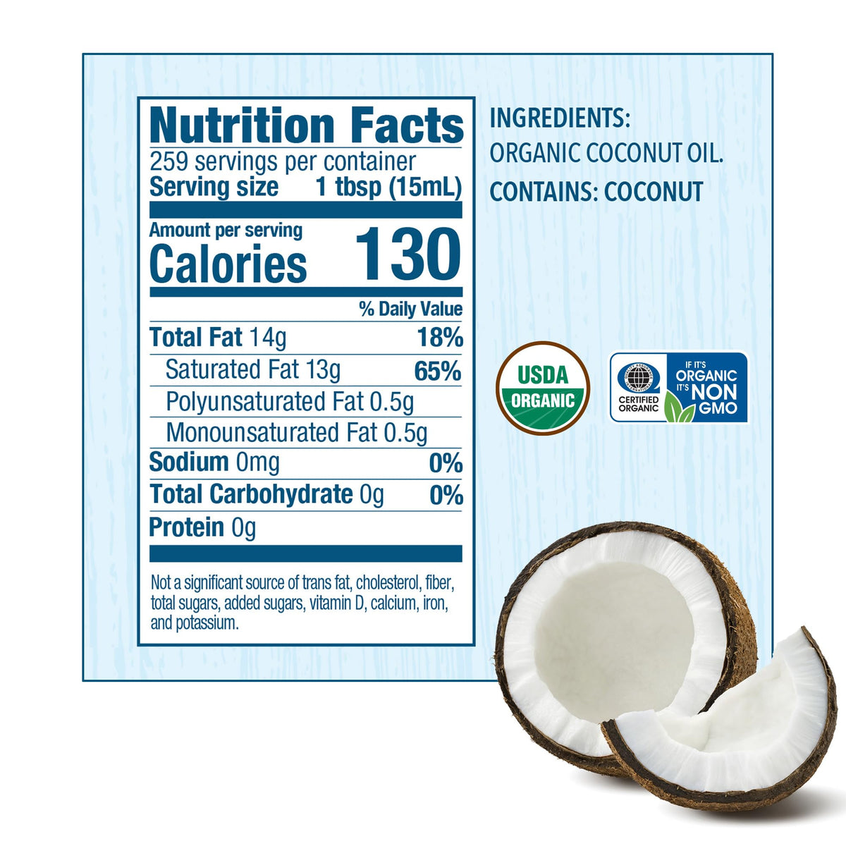 Organic Refined Coconut Oil 1 Gallon K961668