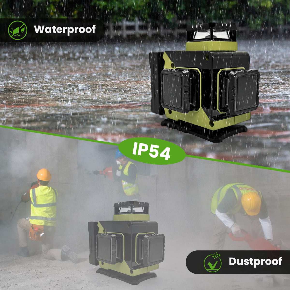 360 Self Leveling Green Laser Level with Magnetic Stand W332735