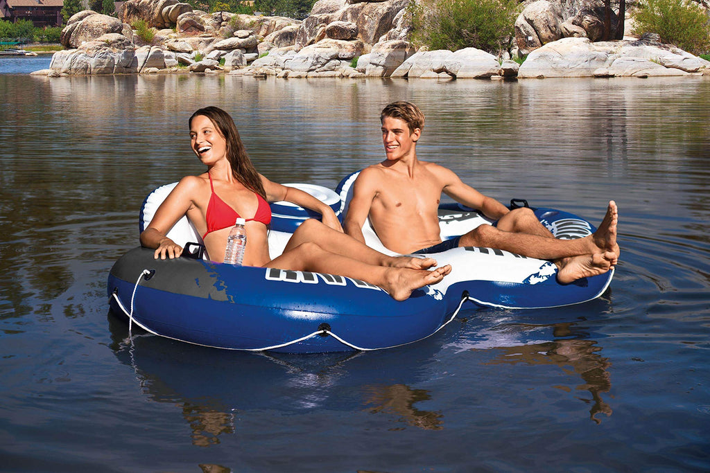 Inflatable 2-Person Floating Lake Lounge, 2-Pack F112198