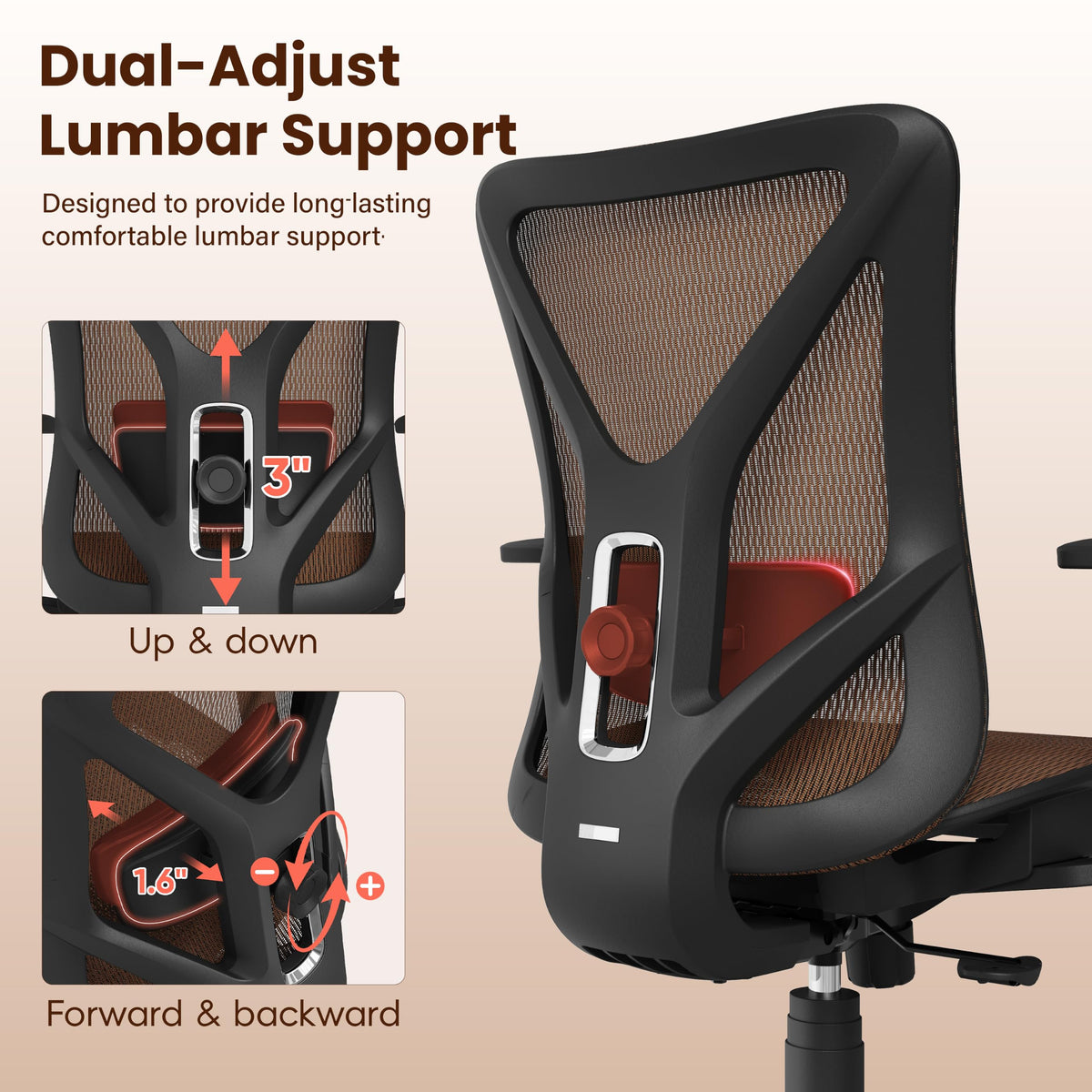 Ergonomic Mesh Office Chair with Adjustable Lumbar Support C18788